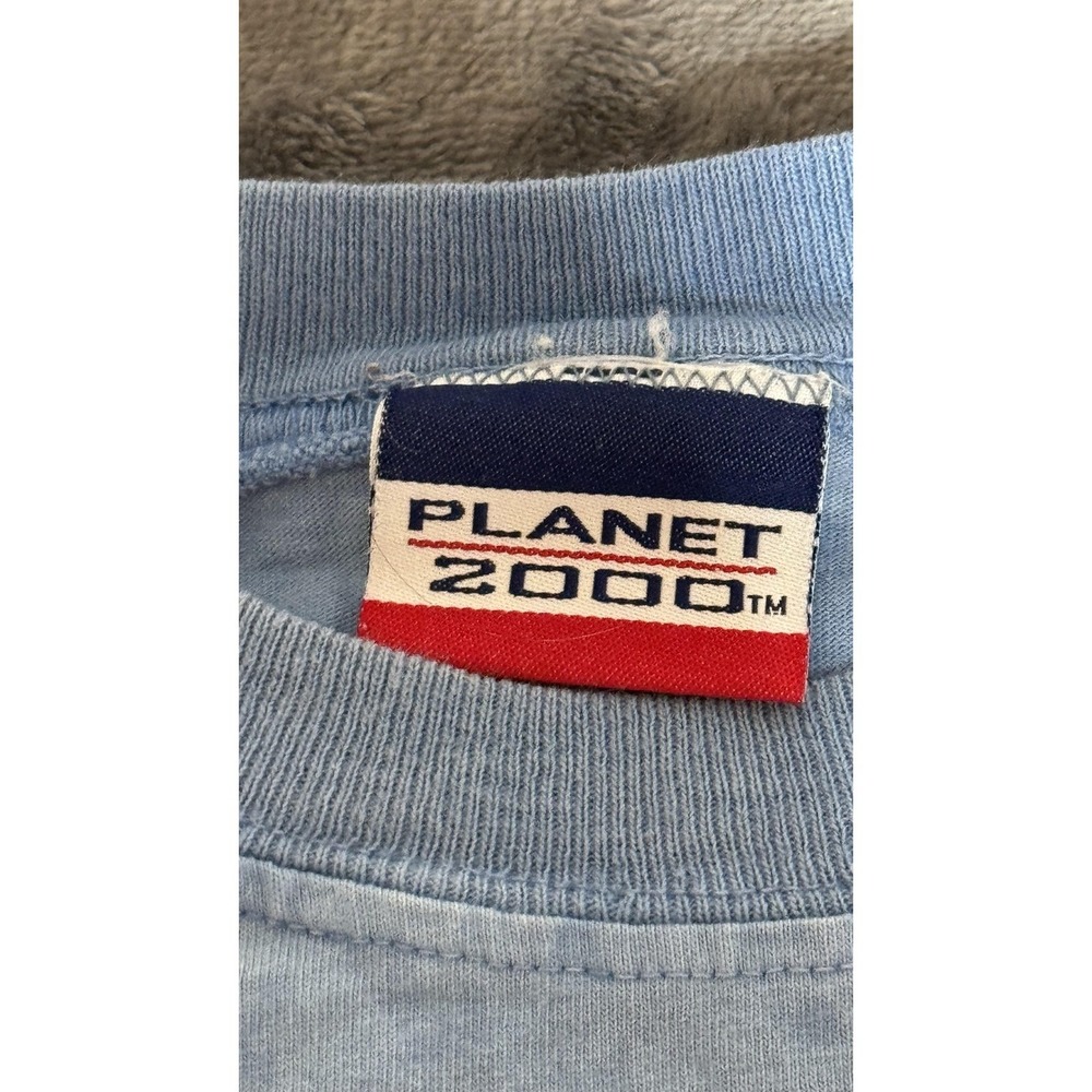 Vintage Planet Hollywood Orlando Shirt Mens XL Blue Planet 2000 Dip Dye 90s - Picture 3 of 9